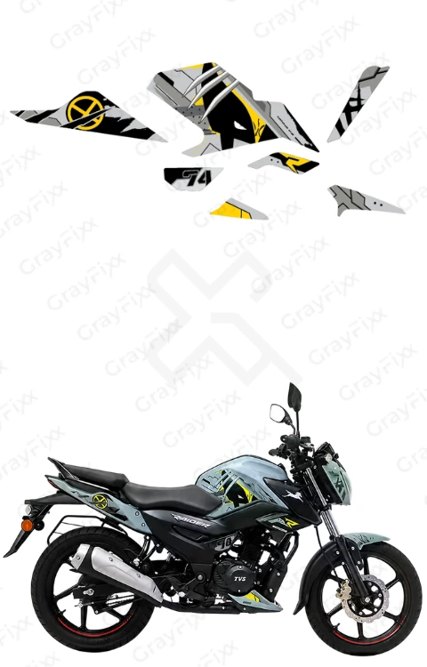 Wolverine Edition Sticker Compatible with Raider 125 | Made in Premium Gloss Vinyl with FPF (Fade Protection Film), Precut Sticker, Waterproof, Pack of 1